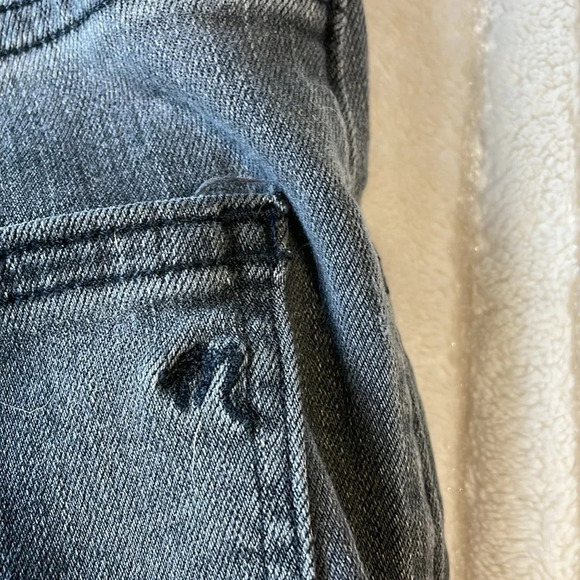 Madewell 10” high-rise skinny button black denim jeans size 25 - Picture 8 of 10